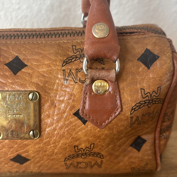 Authentic $580 Used MCM Logo Printed Mini Crossbody Bag - Picture 5 of 16